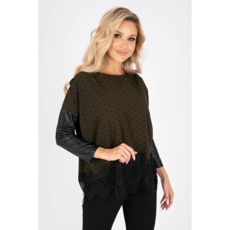 Female blouse, size 46, khaki color-15