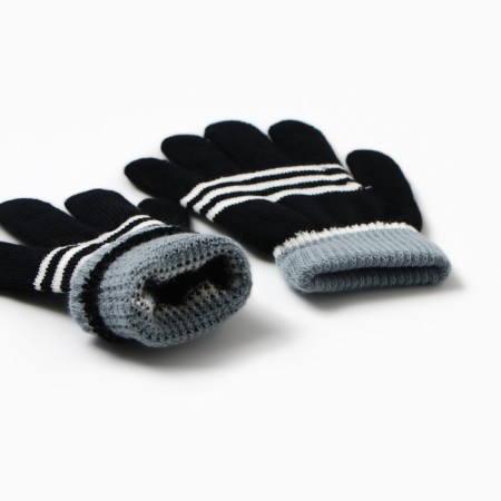 Children's gloves minku, black color, 15 cm-2