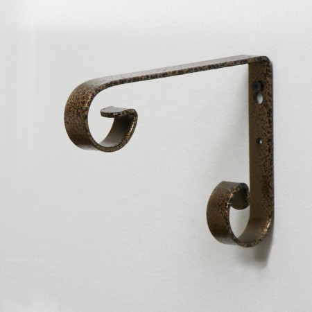 Kashpo bracket, forged, 17 cm, metal, bronze-6