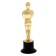 Male award figure, Oscar, plastic stand black, 15.5 x 5 x 5 cm