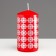 Candle - cylinder "Christmas balls", 5x10 cm, red with silver