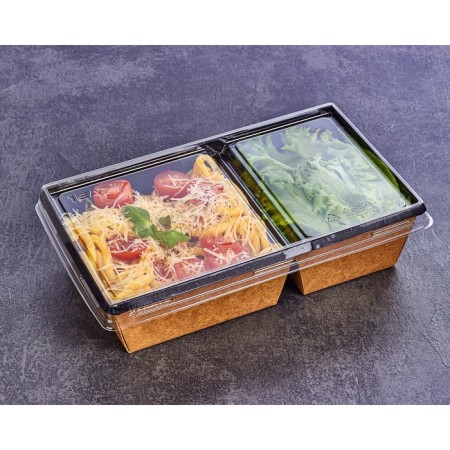 Building salad bowl, black, 20 x 12 x 5.5 cm, 0.8 liters