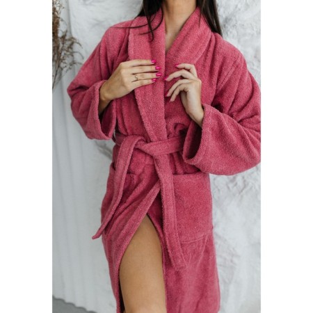 Frequency bathrobe, size 46, raspberry color-13