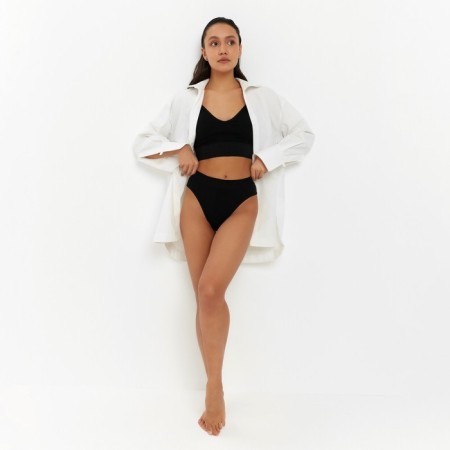 Female set (top, panties) Black color, size 42-44-4