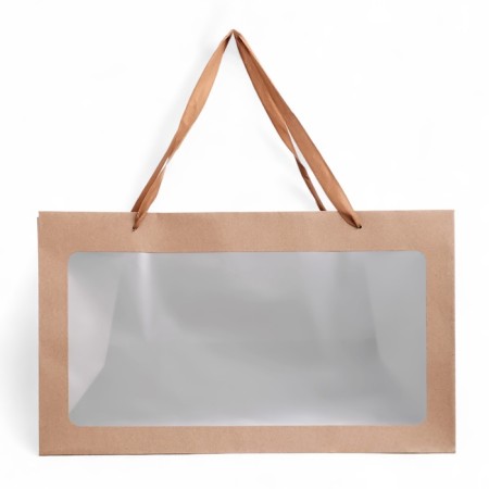 Gift package with a window, craft, 50 x 30 x 25 cm-3