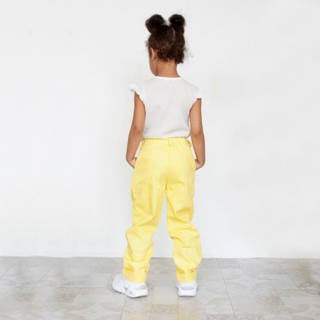 Джинсы для девочки MINAKU: Casual collection KIDS, цвет лимонный, рост 140 см-2