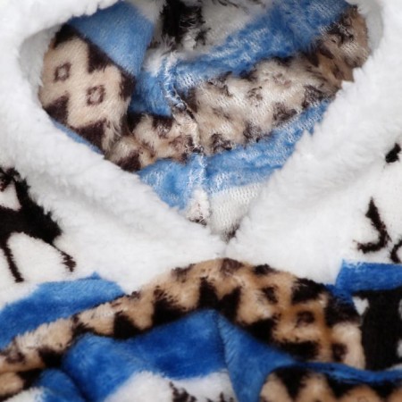 Kombinson "Deer" with a hood, size M (DS 30 cm, og 40 cm, Osh 30 cm), blue-8