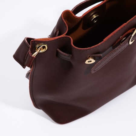 Cross-Bodi bag on a weight, brown color-4