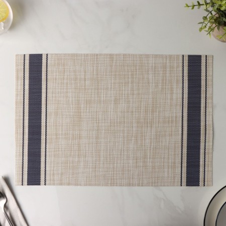 Serving napkin on the table "Two stripes", 45 × 30 cm, blue color-3