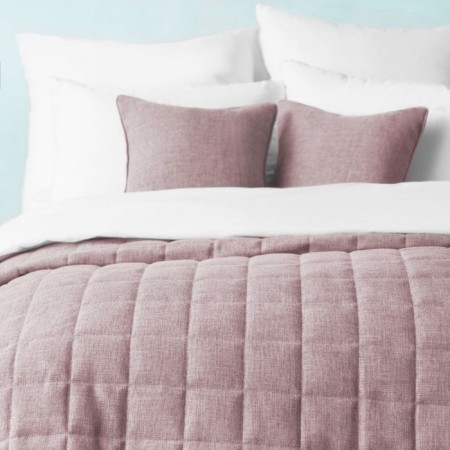 Jerry set: a coverlet 230 x 250 cm, pillowcase 45 x 45 cm - 2 pcs, powder color-2