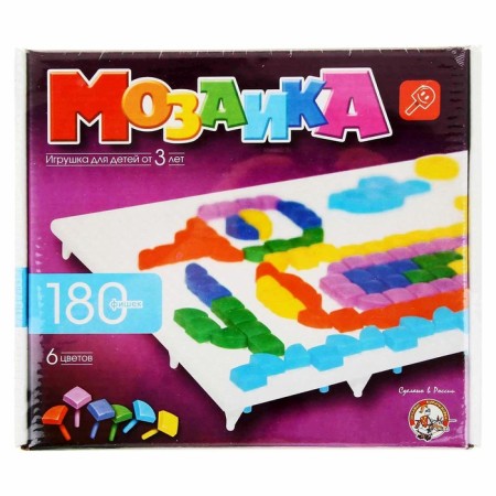 Square mosaic, 180 elements, 6 colors