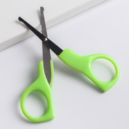 Baby scissors, manicure, light green color-1