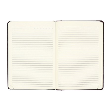 The diary is low, a solid cover of leatherette with foam rubber, thermo embossing, perforation, lies, cream block 70 g/m2, brown-10