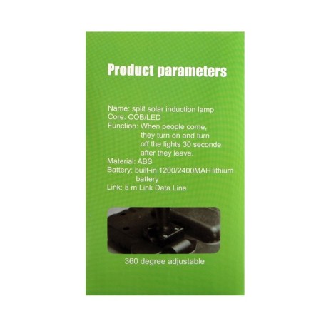 LED spotlight on a sunny battery 18 W, remote panel, 15 × 11 × 4 cm, 6500k-10