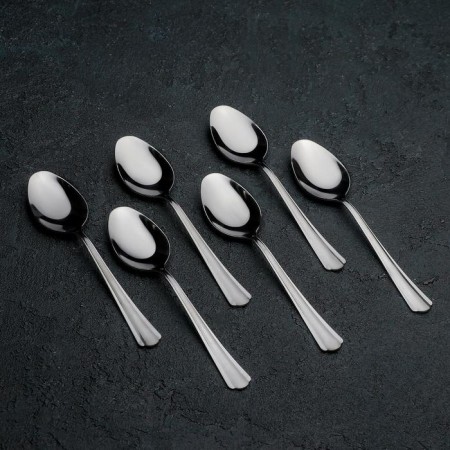 Teaspoon "New", h = 14 cm, thickness 1.2 mm, silver color-1