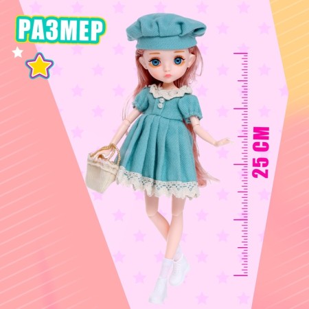 Fashionable hinge doll "Lola" in a dress, mix-1