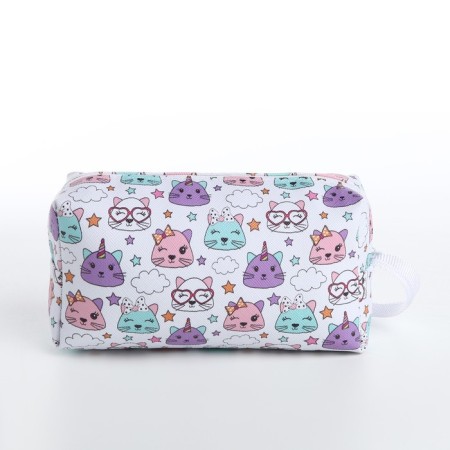 Cosmetic bag with lightning, white/multi -colored color-1