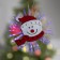 Light suspension "Snowman" 10 cm, batteries LR44x3, glow of multi