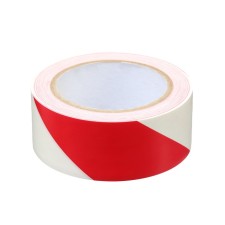 The tape is marking, signal, adhesive, red - white, 33 m x 4.5 cm