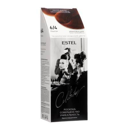Excuse Hair Extension Estel Celebrity tone 6/4, chestnut-1