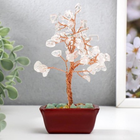 Bonsai souvenir 60 stones "Cash tree with crystals" 13x7x5 cm