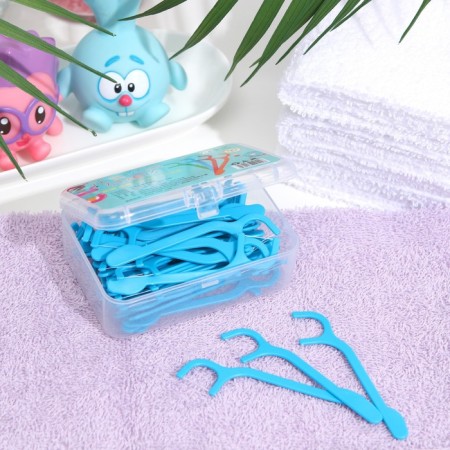 Dental threads are children, blue, set of 50 pcs.-2