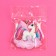 Key keychain children's acrylic "unicorn", 3.5 x 10 cm