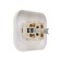 Kuntsevo socket Valentina, 10 A, 230 V, double, hidden, white