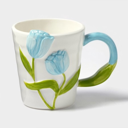 Mug 350 ml "tulip" blue flower