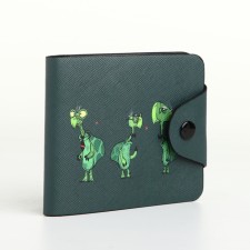 Wallet on the button, the color is green