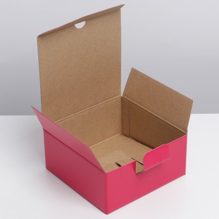 Gift folding box, packaging, Fuchsia, 15 x 15 x 7 cm-6