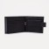 Male purse on a button, for bills, for cards, for coins, black color