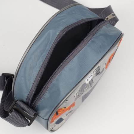 Baby Bag on a zipper, adjustable belt, gray color-2