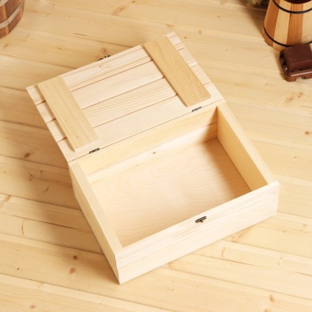 Wooden box 35 × 23 × 14 cm Gift with a rack cover, with a lock-3