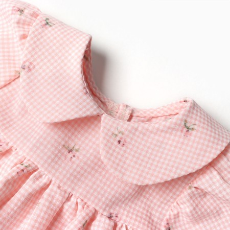 Dress crumb I "flowers", height 80-86, pink-1