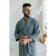 Terry dressing gown, size 46, dark-soot color