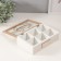 Casket tree with divisions "Triangles Ornament" White with gold 23x15x7 cm