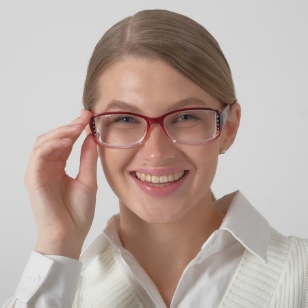Ready glasses east 6621, burgundy color, +1,25-2