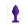 Anal plug Diamond Heart, silicone, purple color, 7 cm, d = 2 cm