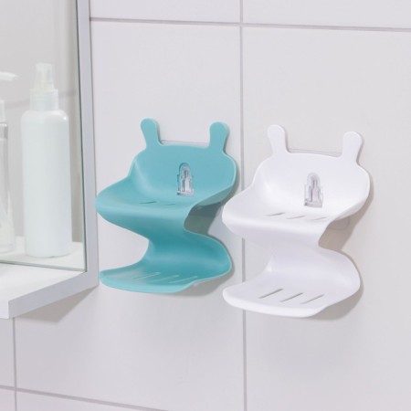 Bathroom holder on Velcro "Wave", 12 × 11 × 14 cm, color mix