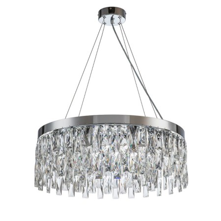 Suspended Indigo lamp, 12029/8p Chrome. 8x40W, E14, 600x600x255/1255 mm, transparent color-1