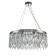 Suspended Indigo lamp, 12029/8p Chrome. 8x40W, E14, 600x600x255/1255 mm, transparent color