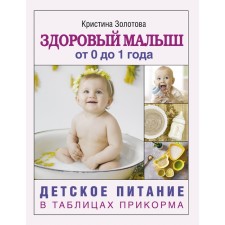 Healthy baby from 0 to 1 year. Baby nutrition in complementary food tables. Zolotova K.I.