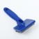Puchoderma plastic soft with rounded teeth, small, 6 x 13.5 cm, white-blue