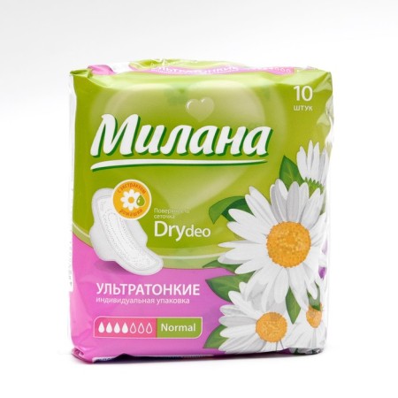 Milan gaskets Ultra Dry Normal Deo Chamomile, 10 pcs/UP-1