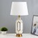 Armando table lamp E27 40W white-gold 28x28x55 cm Risalux