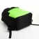 School backpack, 2 lightning departments, 3 pockets, black/green color