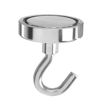 Neodymal magnet Cartage with a hook for a car, D 48 mm, clutch 37 kg