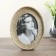 Photo frame Polystone 10x15 cm oval "braid" gold 21x16 cm