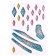 Mosaic with gel rhinestones "Elsa", cold heart